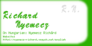 richard nyemecz business card